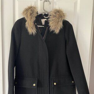 J Crew Factory Vail Parka, Size 4, Color: Black